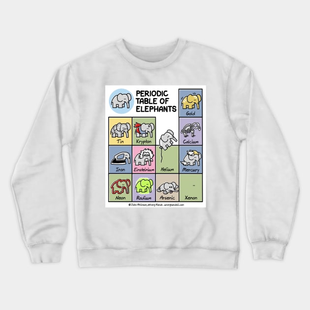 Periodic Table of Elephants Crewneck Sweatshirt by WrongHands